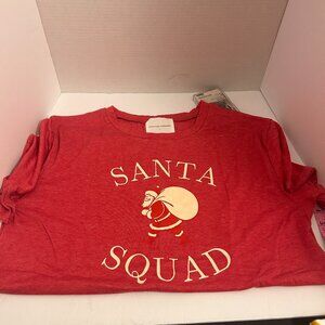 Panache Apparel “Santa Squad” Graphic Tee – Red Holiday Shirt – NWOT – Size L